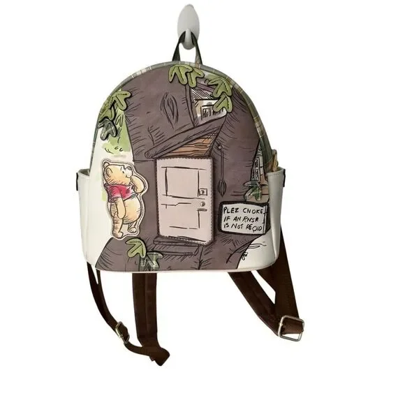 Disney Backpack Winnie the Pooh Danielle Nicole Owl's House Door Plaid Mini